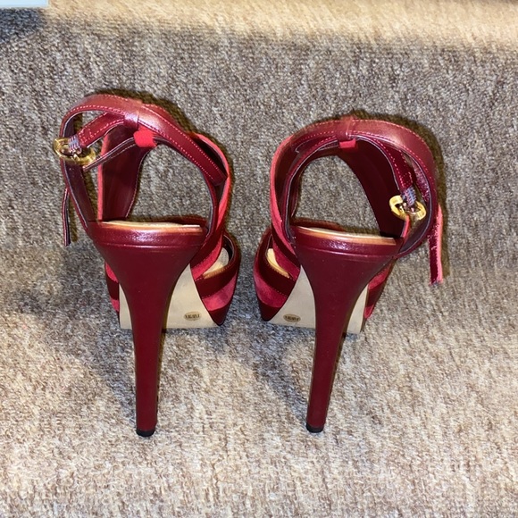 ♥️❤️♥️EUC Jessica Simpson Genuine Leather Red Platform Pumps - Picture 6 of 14